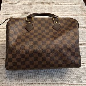 Authentic Louis Vuitton speedy 35 Damier Ebene